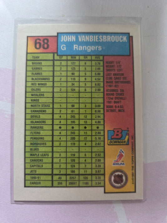 John Vanbiesbrouck Bowman Hockey #68