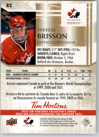 2023 Upper Deck Tim Hortons Therese Brisson #82 [Tim Hortons]