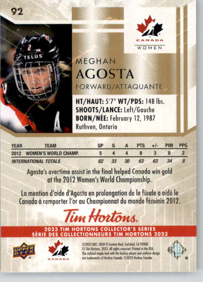 2023 Upper Deck Tim Hortons Meghan Agosta #92 [Tim Hortons]