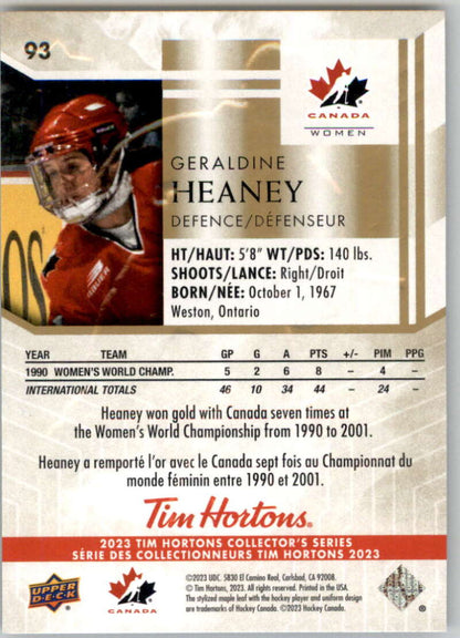 2023 Upper Deck Tim Hortons Geraldine Heaney #93 [Tim Hortons]