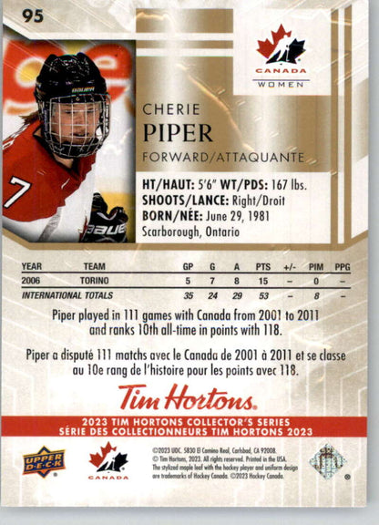 2023 Upper Deck Tim Hortons Cherie Piper #95 [Tim Hortons]