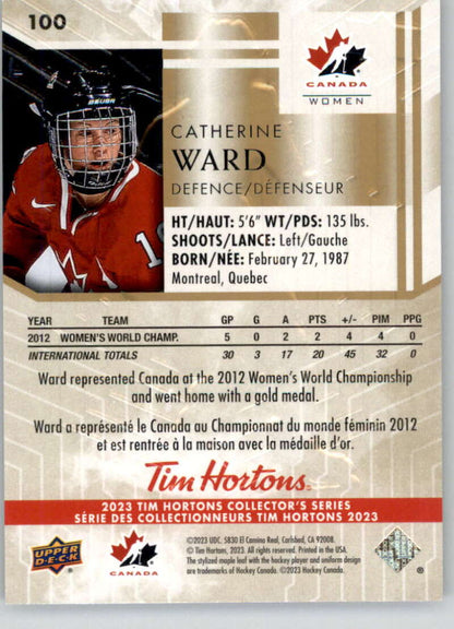 2023 Upper Deck Tim Hortons Catherine Ward #100 [Tim Hortons]