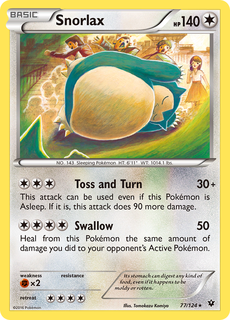 Snorlax (77/124) [XY: Fates Collide]]Tomokazu Komiya]