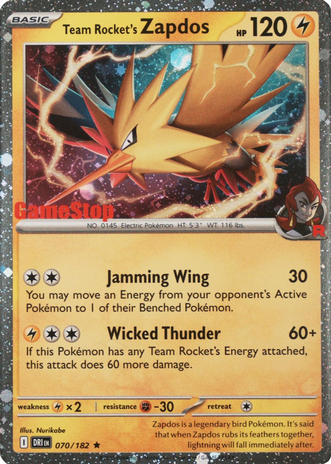 Team Rocket's Zapdos [Gamestop]
