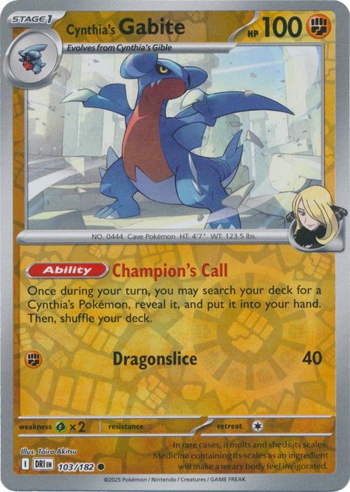 Cynthia's Gabite [Reverse Holo]