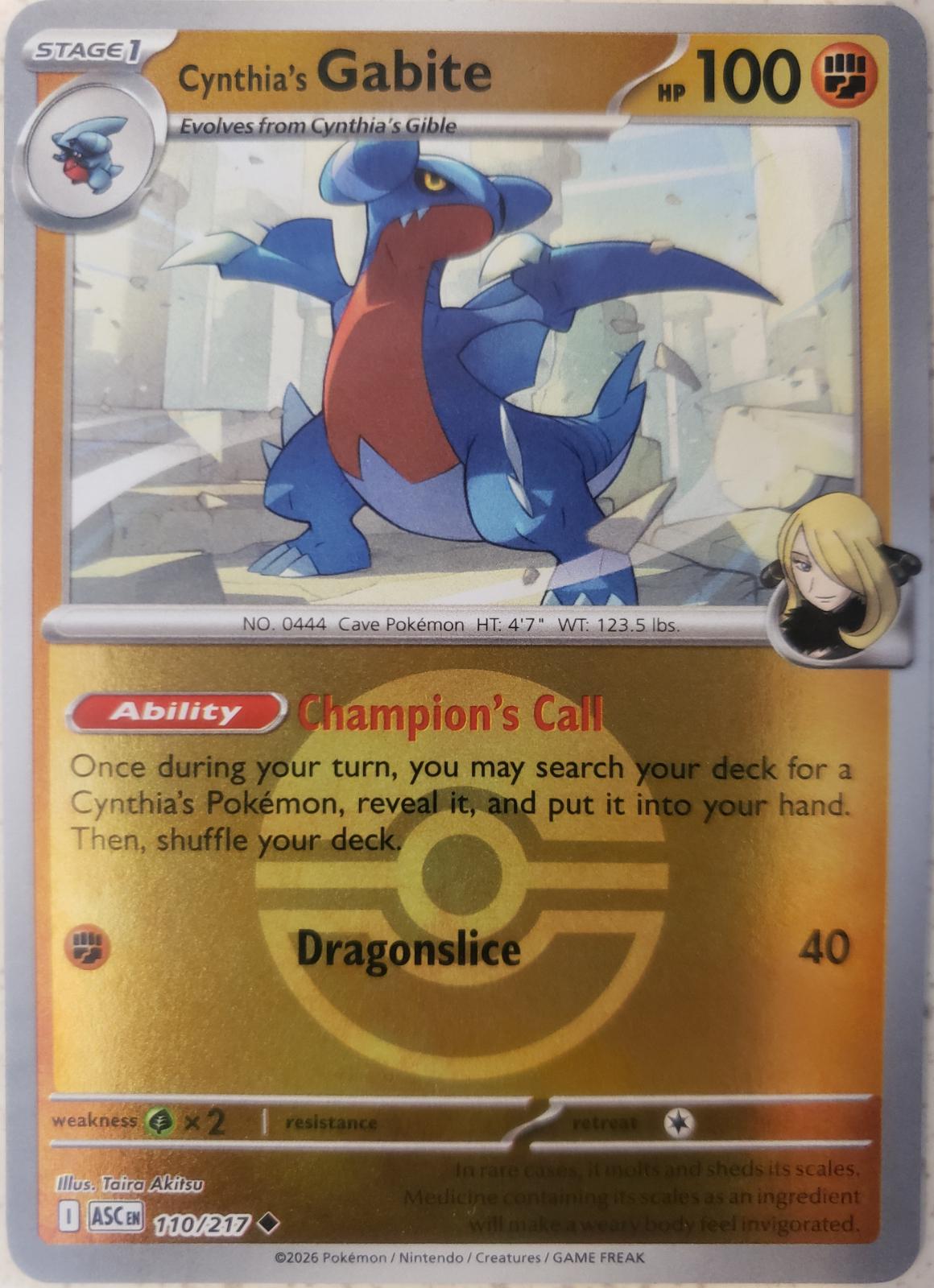 Cynthia's Gabite [Ball]
