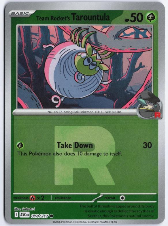 Team Rocket's Tarountula [Rocket Reverse Holo]