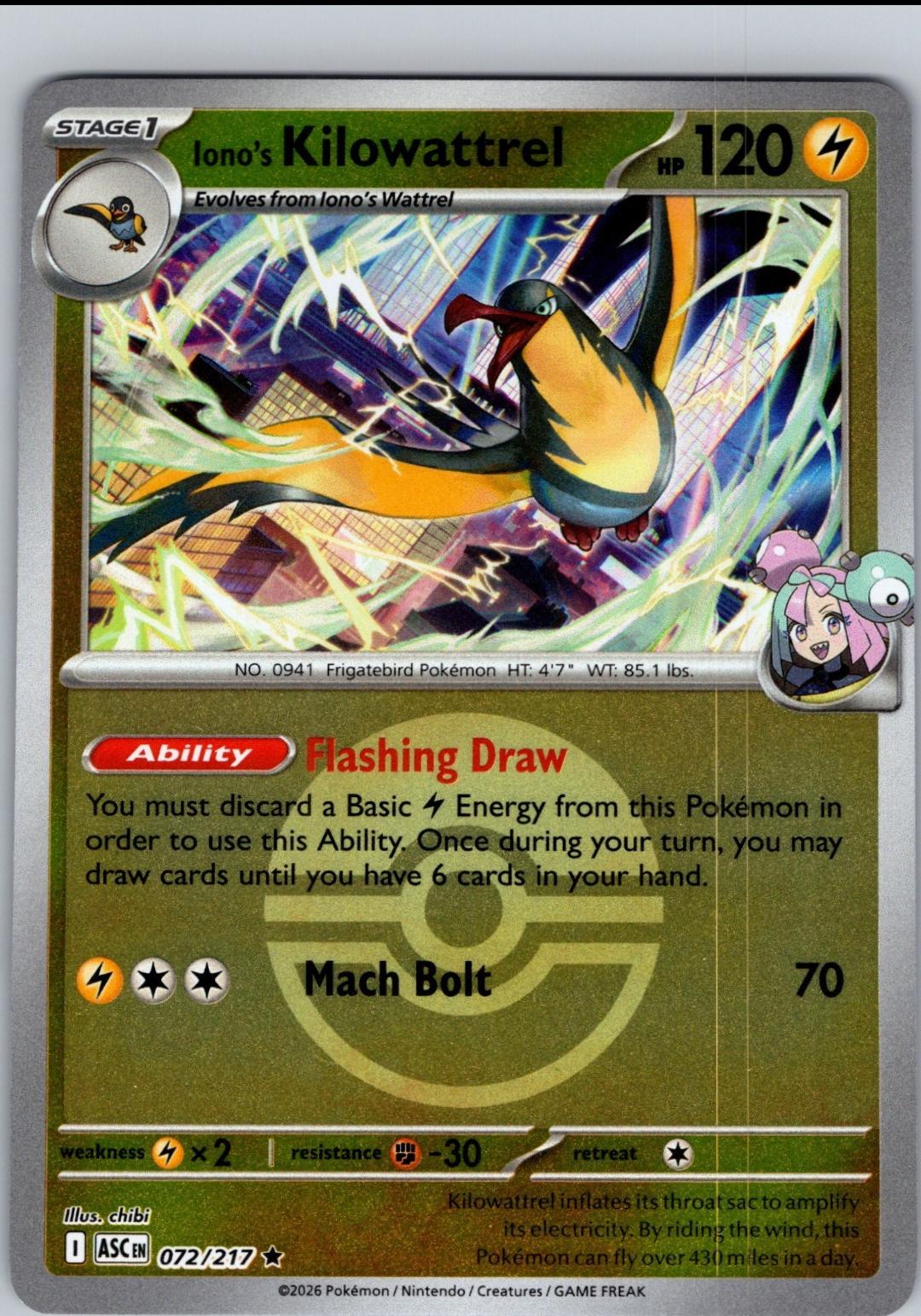 Iono's Kilowattrel [Ball]