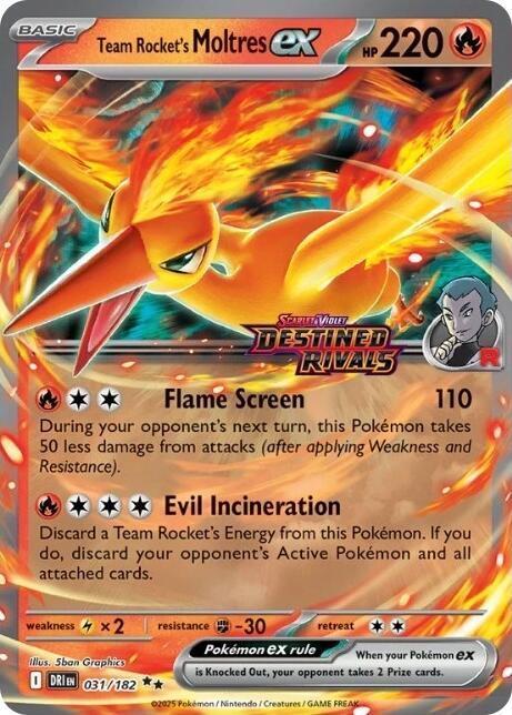 Team Rocket's Moltres EX [Stamped]
