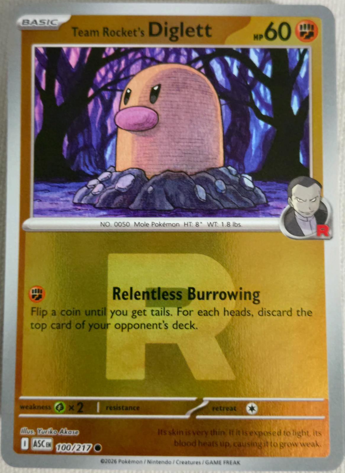 Team Rocket's Diglett [Reverse Holo]