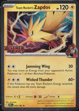 Team Rocket's Zapdos [Stamped]
