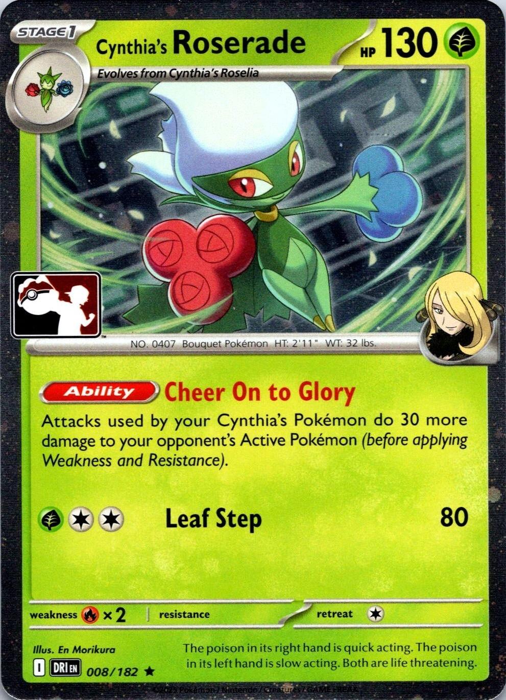 Destined Rivals - Cynthia's Roserade [Prize Pack Cosmos Holo]