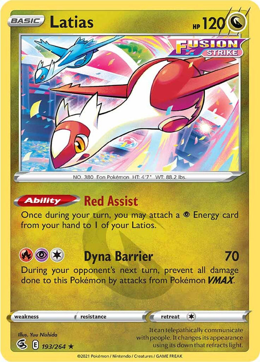 Latias (193/264) [Épée &amp; Bouclier : Fusion Strike] 