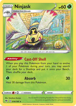 Ninjask (014/185) [Sword & Shield: Vivid Voltage][Tomokazu Komiya]