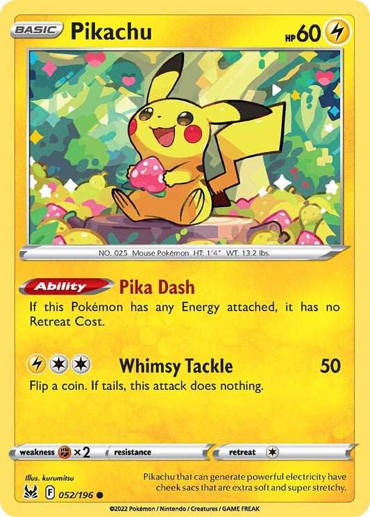 Pikachu (052/196) [Épée et Bouclier : Origine Perdue] 