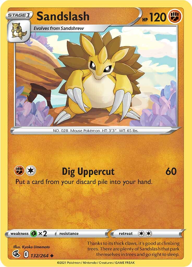 Sandslash (132/264) [Épée et bouclier : Frappe de fusion] 