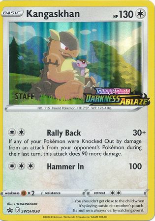 Kangaskhan (promotion d'avant-première du personnel) (SWSH038) [Sword &amp; Shield: Black Star Promos] 