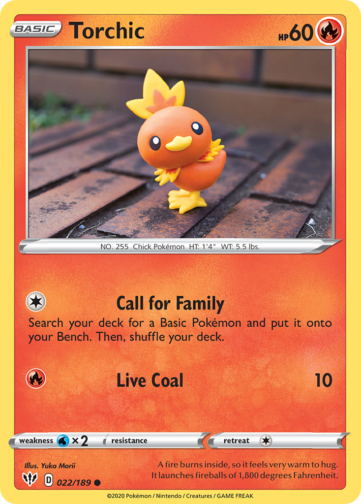 Torchic (022/189) [Sword & Shield: Darkness Ablaze][Yuka Morii]