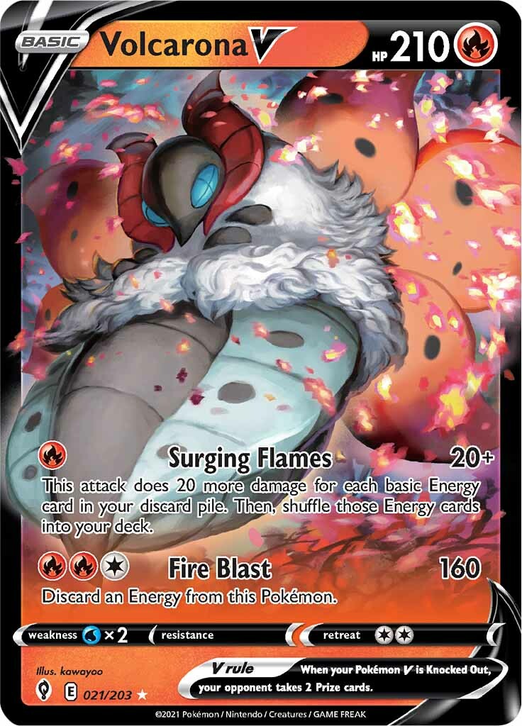 Volcarona V (021/203) [Épée &amp; Bouclier : Cieux en évolution] 