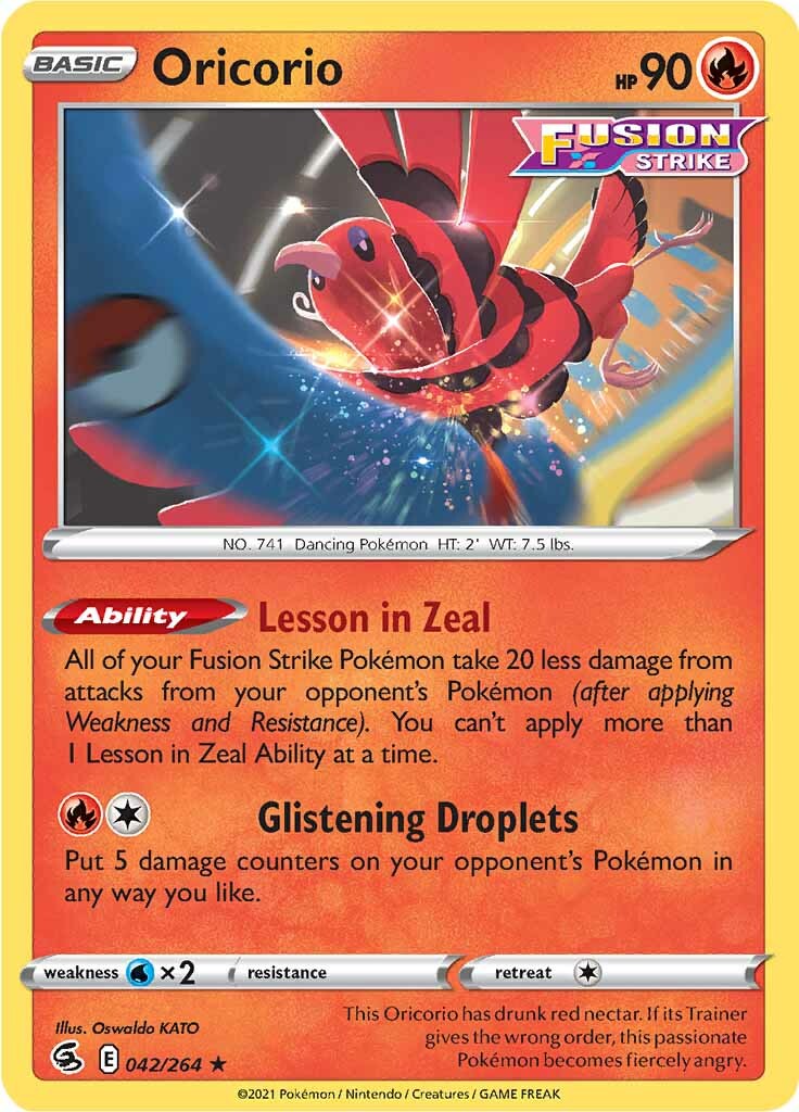 Oricorio (042/264) [Épée et Bouclier : Fusion Strike] 