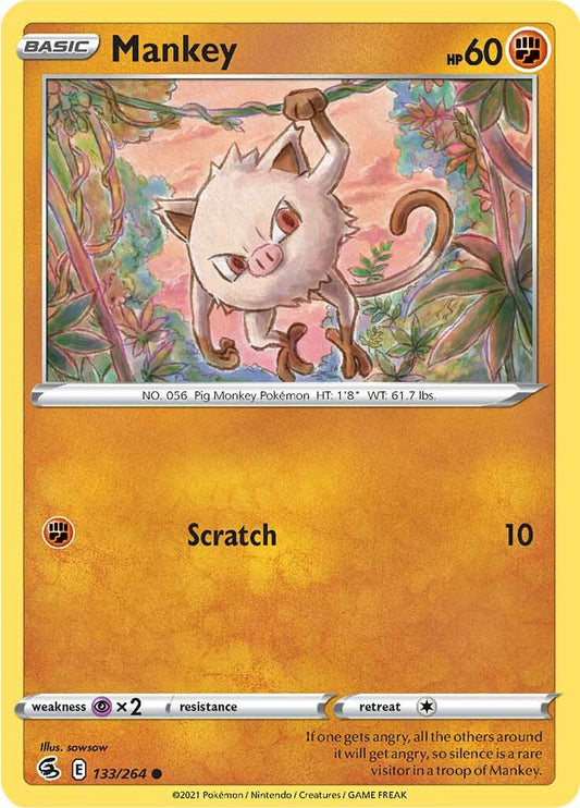 Mankey (133/264) [Épée et bouclier : Frappe de fusion] 
