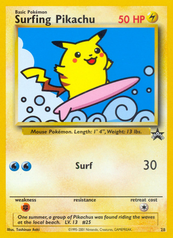 Surfer Pikachu (28) [Wizards: Black Star Promos] 