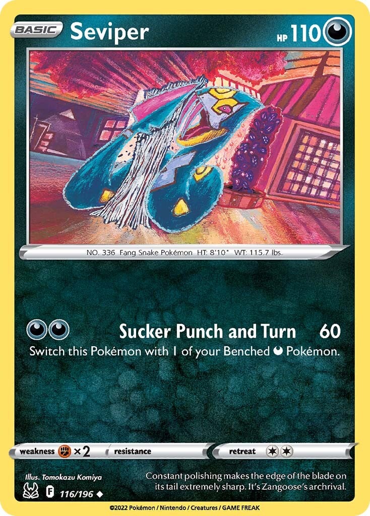 Seviper (116/196) [Sword & Shield: Lost Origin][Tomokazu Komiya]