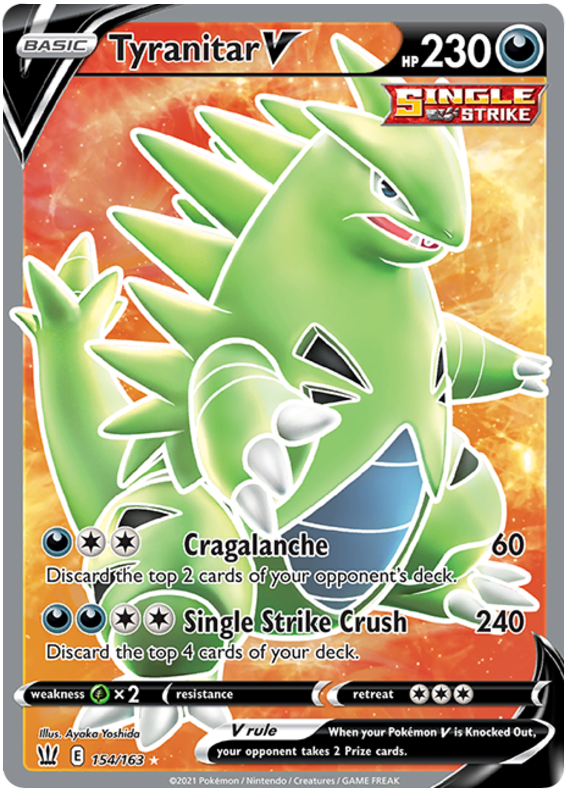 Tyranitar V (154/163) [Épée et bouclier : styles de combat] 