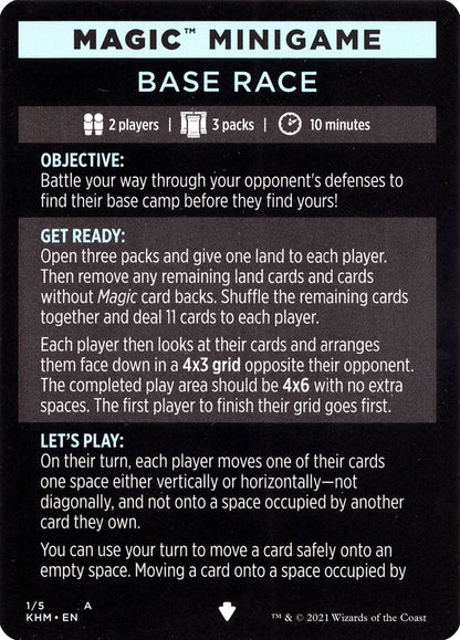 Base Race (Magic Minigame) [Kaldheim Minigame]