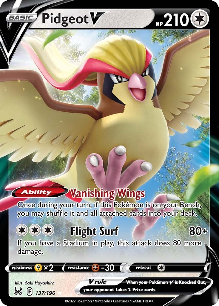 Pidgeot V (137/196) [Épée et bouclier : origine perdue] 