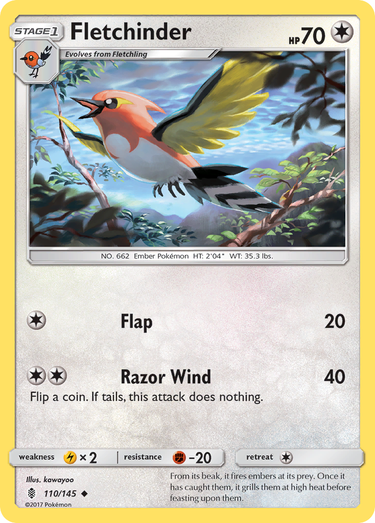 Fletchinder (110/145) [Soleil et Lune : Gardiens Rising] 