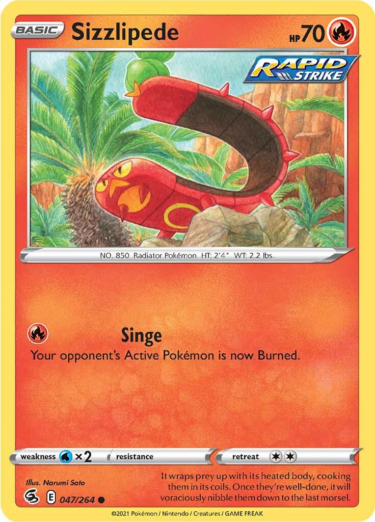 Sizzlipede (047/264) [Épée et Bouclier : Fusion Strike] 