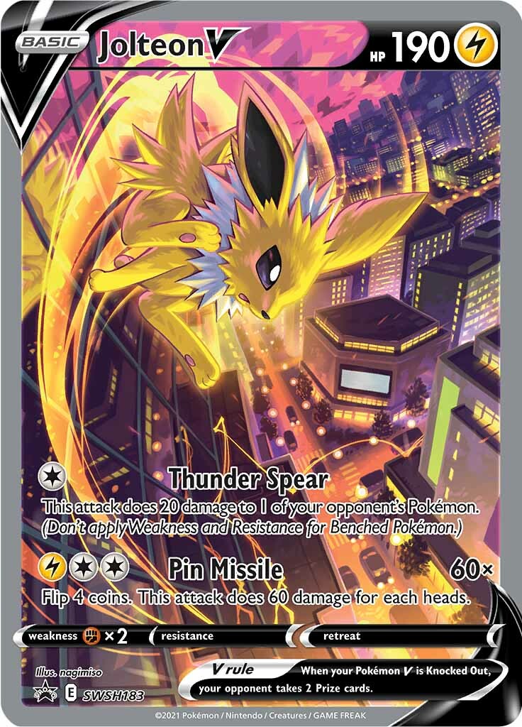 Jolteon V (SWSH183) [Épée et Bouclier : Promotions Black Star] 