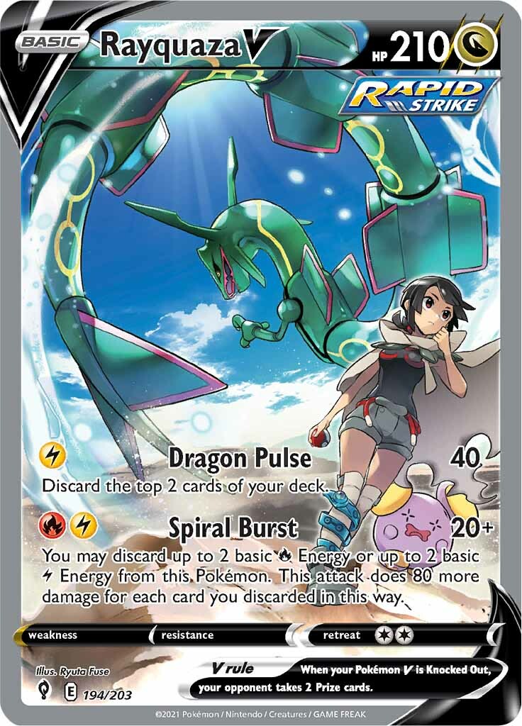 Rayquaza V (194/203) [Épée &amp; Bouclier : Cieux en évolution] 