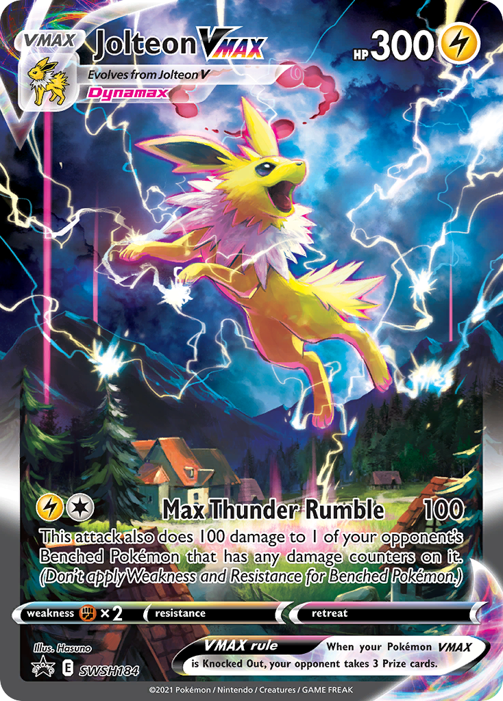 Jolteon VMAX (SWSH184) (Carte Jumbo) [Épée et Bouclier : Promos Black Star] 