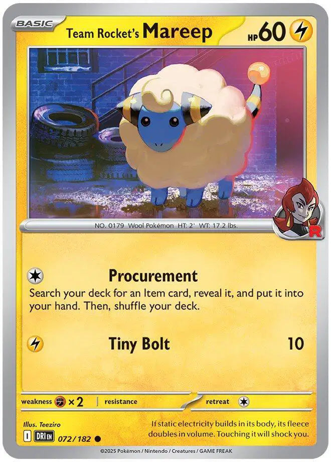 Team Rocket's Mareep [Reverse Holo]