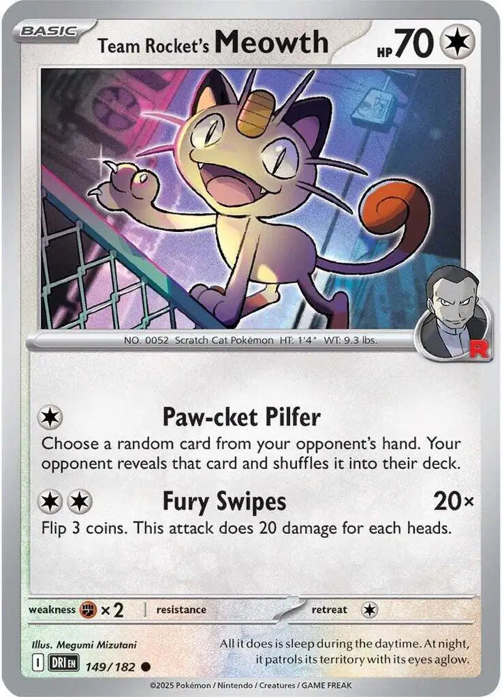 Team Rocket's Meowth [Reverse Holo]
