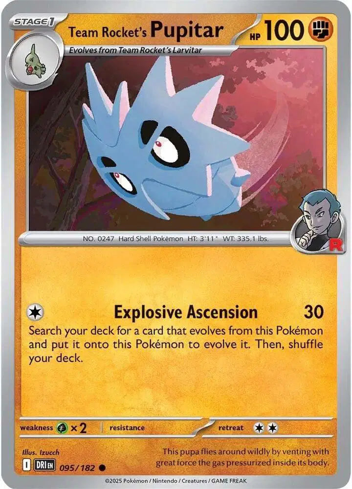 Team Rocket's Pupitar [Reverse Holo]