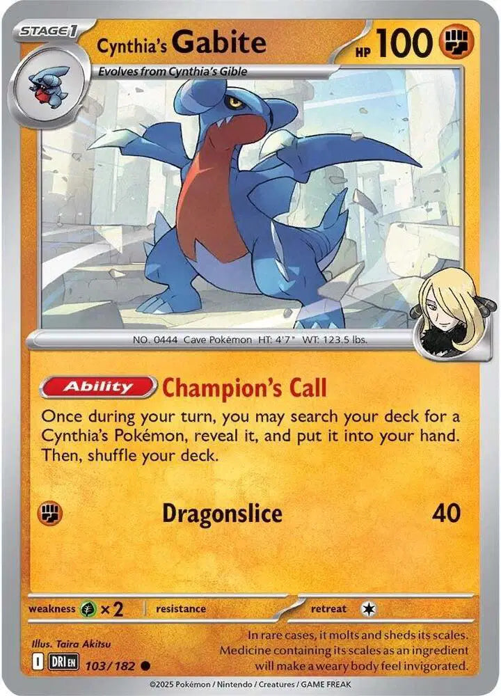 Cynthia's Gabite [Cosmos Holo]