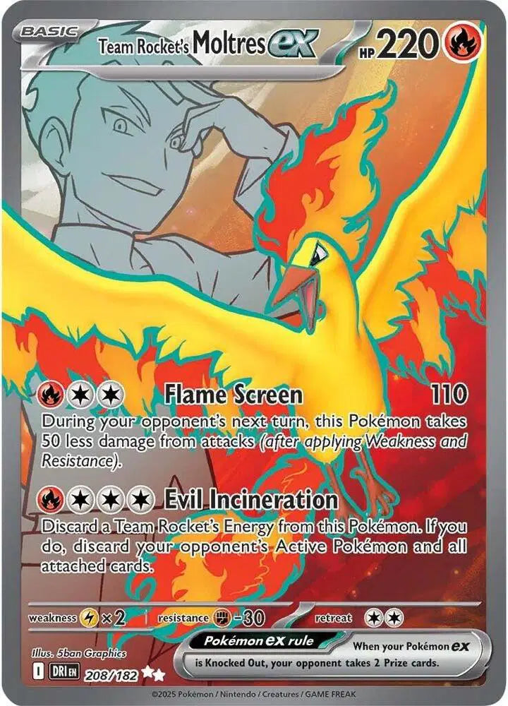 Team Rocket's Moltres EX [Stamped]