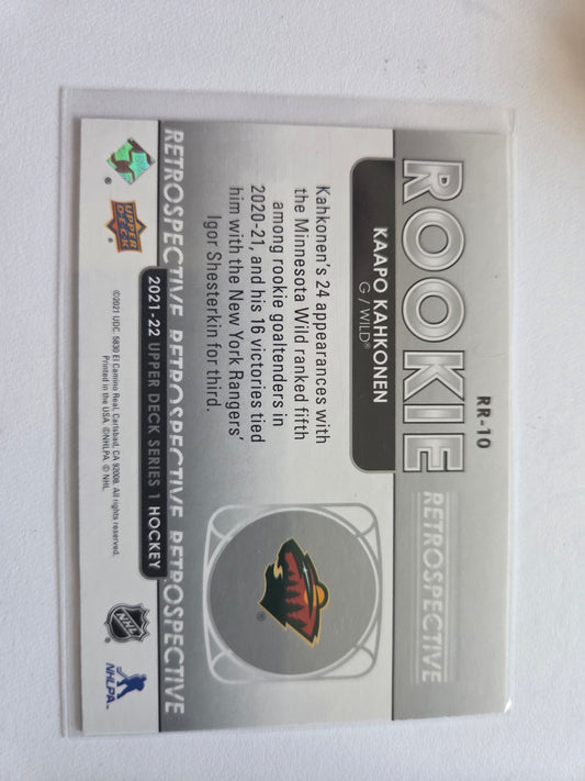 Kappo Kahkonen Upper Deck Series 1 Rookie Retrospective [Minnesota Wild]