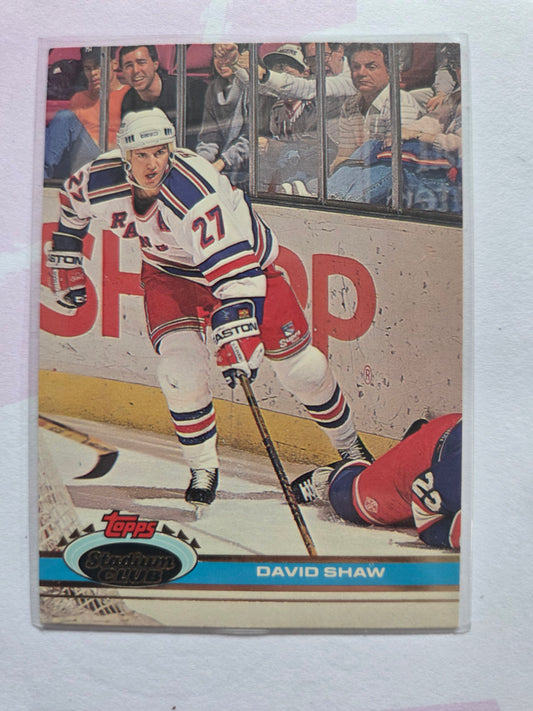 David Shaw Topps Stadium Club #306 [New York Rangers]