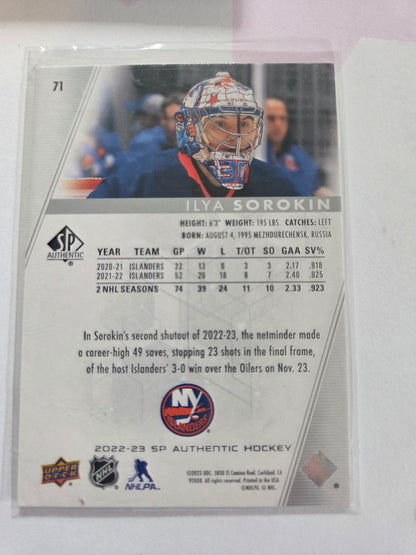 Ilya Sorokin SP Authentic Hockey #71 [New York Islanders]