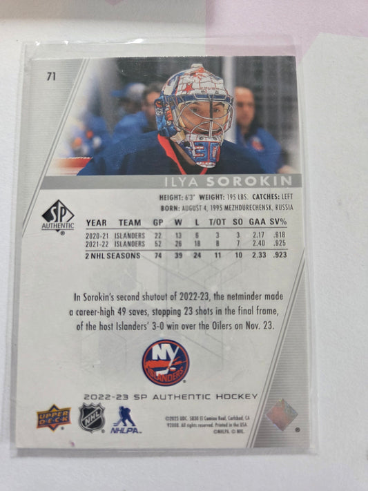 Ilya Sorokin SP Authentic Hockey #71 [New York Islanders]