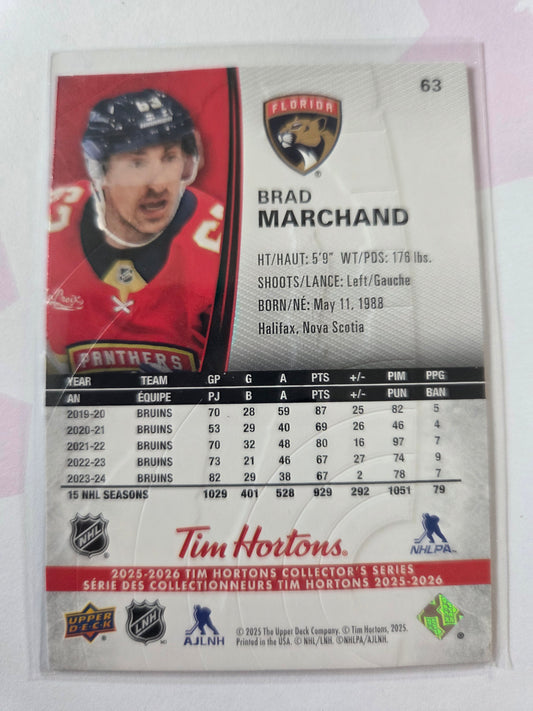 Brad Marchand Upper Deck Tim Hortons #63 [Florida Panthers]