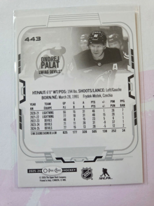 Ondrej Palat O-Pee-Chee Hockey #443 [New Jersey Devils]