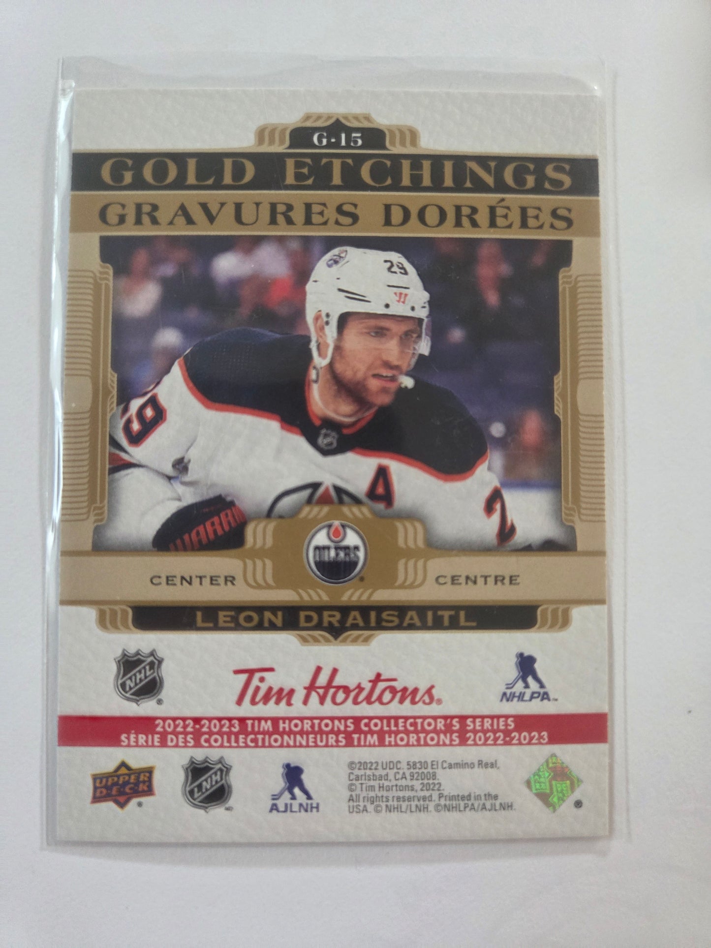 Leon Draisaitl Upper Deck Gold Etchings [Edmonton Oilers]