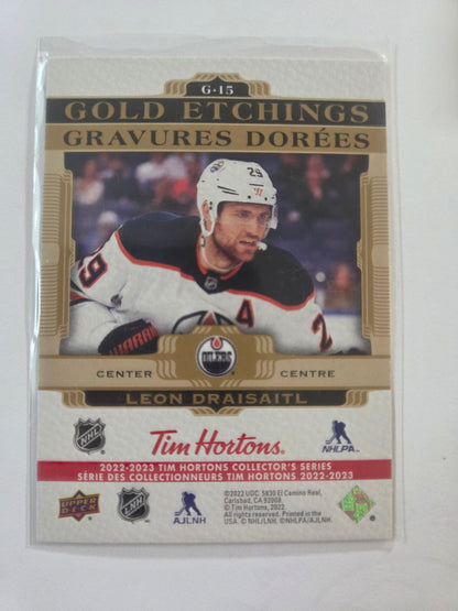 Leon Draisaitl Upper Deck Gold Etchings [Edmonton Oilers]