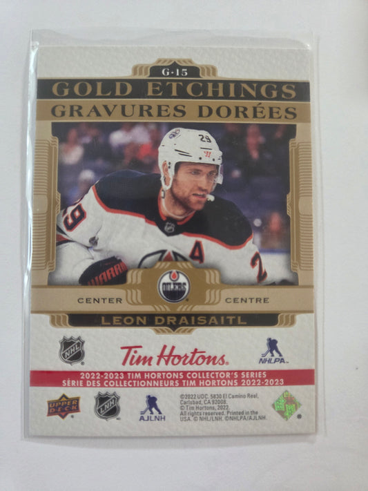 Leon Draisaitl Upper Deck Gold Etchings [Edmonton Oilers]