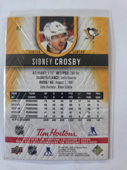 Sidney Crosby Upper Deck Tim Hortons #87 [Pittsburgh Penguins]